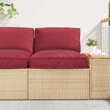 vidaXL Set de perne pentru palet 2 pcs Crem Material Oxford 3329071