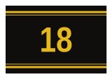 Sticker autoadeziv nr. 18 - Signetten SAFE auriu pe fundal negru
