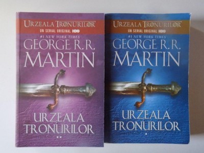 URZEALA TRONURILOR , VOL. I - II , EDITIA A III - A , SERIA CANTEC DE GHEATA SI FOC de GEORGE R.R. MARTIN , 2013 foto