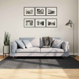 vidaXL Covor &quot;IZA&quot; aspect scandinav cu fire scurte, antracit,140x200cm