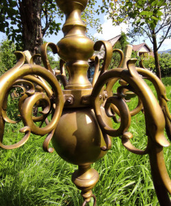 Candelabru vechi bronz 6 brate masiv | Okazii.ro