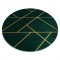 Exclusiv EMERALD covor 1012 cerc - glamour, stilat, marmură, geometric sticla verde / aur, cerc 120 cm