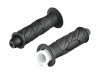 Set Mansoane Ghidon Moto Cauciuc Revo, Negru, D.int. 22mm, L 120mm, cu Ghidaj Cablu Acceleratie