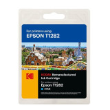 Cumpara ieftin Cartus inkjet original Kodak, compatibil cu Epson T1282, Cyan, 3.5 ml, Premium Kodak