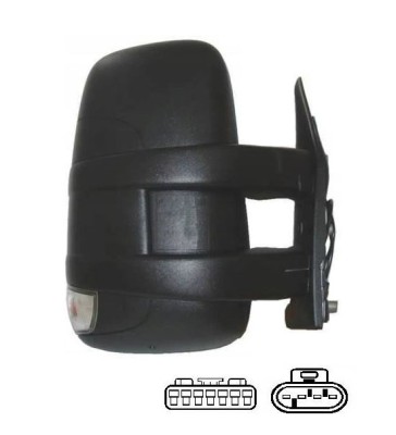 Oglinda usa exterioara Iveco Daily, 05.2006-07.2014, partea Dreapta, reglare electrica; incalzit; scurt; sticla convexa; geam cromat; cu Lucas; Cu ra foto