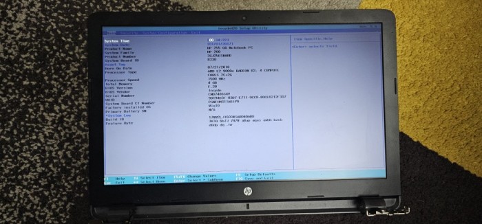 HP TPN-C130 - HP 255 G6 , SE VINDE DOAR PLACA DE BAZA CU PROCESOR AMD E2-9000E RADEON R2/1500 MHz + DISPLAY + DIVERSE .