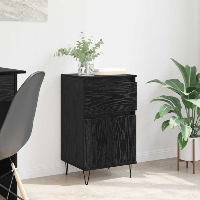 vidaXL Bufet cu sertar Stejar negru 35 x 40 x 70 cm Lemn compozit 881761