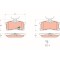 Placute frana Toyota Avensis ( T22) 09.97-02.03, Corolla ( E11) 05.95-02.03, Corolla Compact ( E11) 04.97-01.02, Corolla Liftback ( E11) 04.97-01.02,