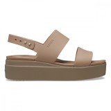 Sandale Crocs Brooklyn Low Wedge Maro - Latte/Mushroom