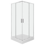 Solid SQ 80 Chrome cabină de duș pătrată cu tavă de duș