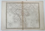 HARTA ' PELOPONESE , ATTIQUE et PAYS ADJACENTS ' d'apres REICHARD , 1839