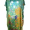Rochie tip poncho dama M2, Dacali, verde/rosu, one size