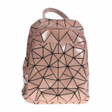 Rucsac holografic roz cu modele geometrice