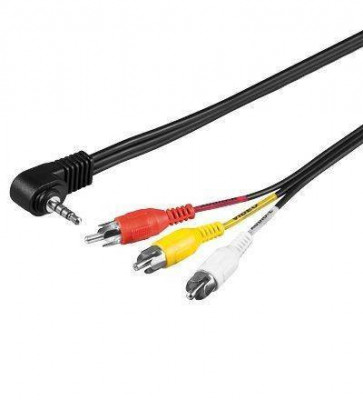 Cablu Jack 3.5 mm 4 pini la 3x RCA 1.5m Goobay foto