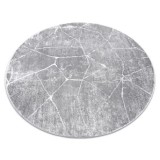Covor MEFE modern Cerc 2783 Marmură - structural două niveluri de l&acirc;nă gri , cerc 100 cm