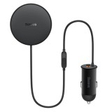 Incarcator pad magsafe baseus cu airvent holde - usb-a 25w, 15w pentru wireless charging