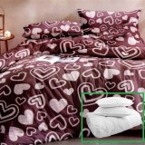 Pachet promo lenjerie pat finet 6 piese + 2 perne + pilota (m369)