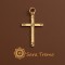 Cruce 3.5 cm cu gravuri fine in forma de stea
