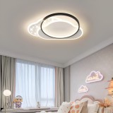 Lustra LED cu telecomanda NUVIA 125W, Nor, lumina Rece/Calda/Neutra, Dimabila, Negru si Alb ModernLight Concept