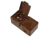 Conector alimentare AC 2P+PE 250VAC 16A maro pentru perete