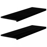 Cumpara ieftin Glafuri 2 buc maro &icirc;nchis 120x40x2 cm lemn masiv de stejar