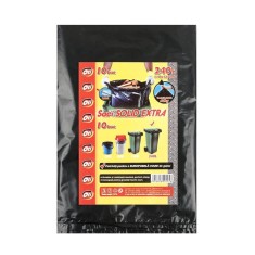 Saci Menaj OTI Solid Extra, 240L, 110x125 cm, 10 Buc/Set, Culoare Neagra, Saci Menaj, Saci de Gunoi, Saci Menajeri 240L, Saci de Gunoi Negri, Saci Men foto