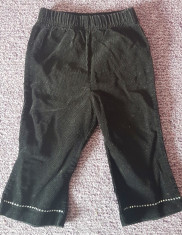 Pantaloni lungi raiati negri, evazati, din bumbac, noi, fetite 18 luni foto