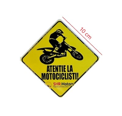 Sticker &amp;amp;quot;Atentie la motociclisti!&amp;amp;quot; enduro foto