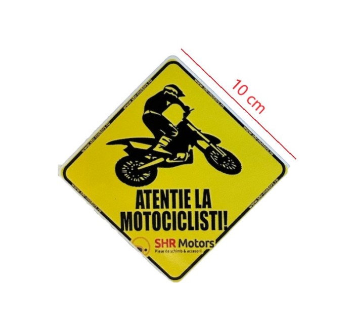 Sticker &amp;quot;Atentie la motociclisti!&amp;quot; enduro