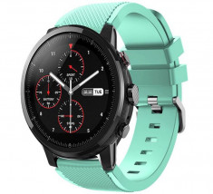 Curea ceas Smartwatch Samsung Galaxy Watch 46mm, Samsung Watch Gear S3, iUni 22 mm Silicon Light Blue foto
