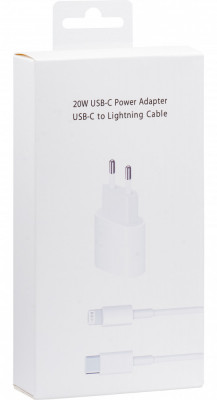 Incarcator Retea cu cablu USB Type C - Lightning pentru Apple iPhone 11/12/13/14 / iPad, 20W, 1 X USB Type-C, Blister foto