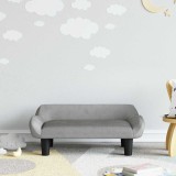 VidaXL Canapea pentru copii, gri deschis, 70x40x24 cm, catifea