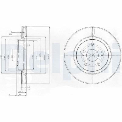 DELPHI BG4131 Disc frana foto