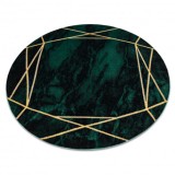 Exclusiv EMERALD covor 1022 cerc - glamour, stilat, marmură, geometric sticla verde / aur, cerc 200 cm