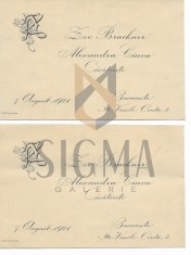 INVITATII DE NUNTA, GRAFICA EXECUTATA DE PICTORUL S. MUTZNER, 1921