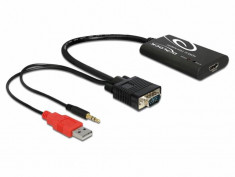 Adaptor Delock HDMI - VGA Black foto