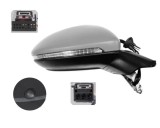 Oglinda exterioara Volkswagen Golf Viii, 11.2019-, montare dreapta, reglaj electric; carcasa grunduita; incalzit; sticla convexa; geam cromat; memori