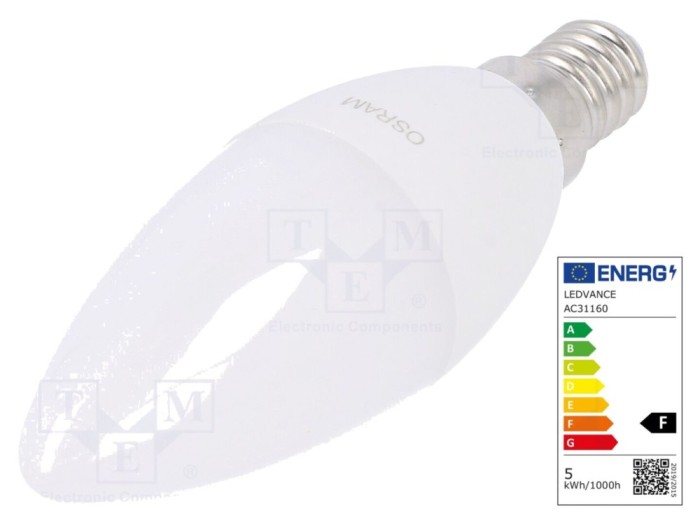 Lampă LED E14 6500K 470lm