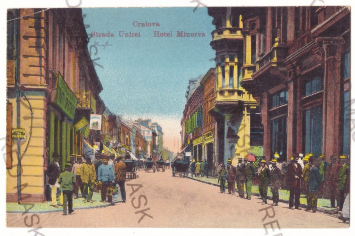 414 - CRAIOVA, Unirii street, Romania - old postcard - unused