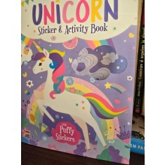 Unicorn Sticker &amp; Activity book - With Puffy Stickers (Unicorni. Jocuri si abtibilduri. Cu abtibilduri pufoase - carte in limba engleza)