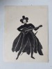 Felicitare - Desen in Tus negru, ZORO, 17cm x 27.5cm, Scene gen, Cerneala, Altul