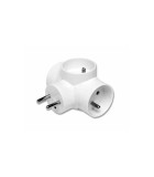D.3805 Conector AC supply splitter Layout 2P+PE white 250VAC 16A