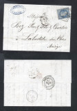 France 1869 Postal History Rare Cover + Content 3982 TOULOUSE DB.340