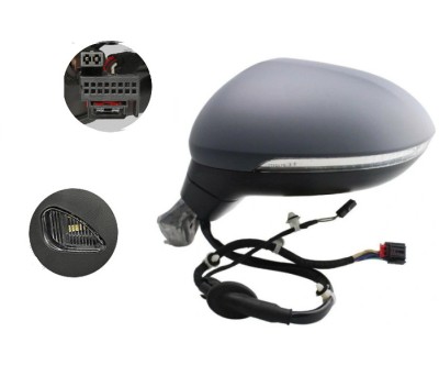 Oglinda exterioara Volkswagen Passat (B8), 08.2014-, Stanga, reglare electrica; grunduit; incalzita; cu functie detectie unghi mort; geam asferic; cr foto