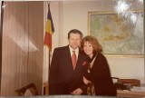 1999 Foto originala Radu Berceanu și Simona Culcea la Ministerul Transporturilor / PD Partidul Democrat / politica partide viata de partid 15x10 cm