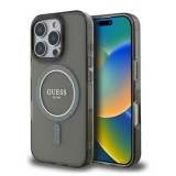 Husa pentru iPhone 16 Pro - Guess IML Glitter Circle MagSafe MagSafe (GUHMP16LHFGEREK) - Black