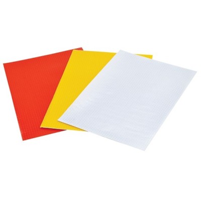 SET FOLIE AUTOCOLANT REFLECTORIZANT CARP ZOOM 15x20cm alb/galben/rosu foto