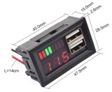 Cumpara ieftin Indicator stare nivel baterie auto 12V + 2x USB