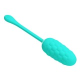 PRETTY LOVE - VIBRATING EGG WITH AQUA GREEN RECHARGEABLE MARINE TEXTURE, PRETTY LOVE SMART