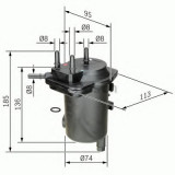 Filtru combustibil RENAULT KANGOO (KC0/1) (1997 - 2007) BOSCH 0 450 907 011